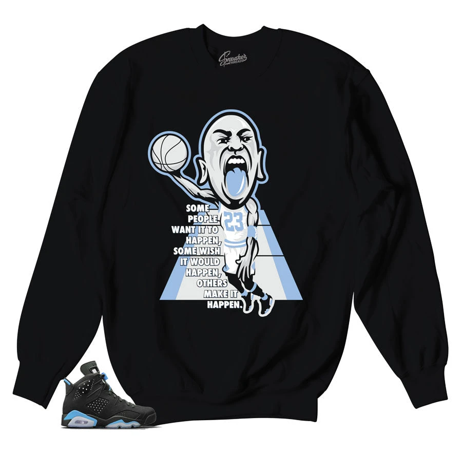 Retro 6 University Blue Make It Happen Sweater 3 Retro 6 University Blue Make It Happen Sweater