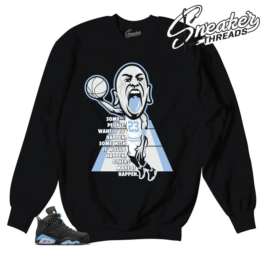 Retro 6 University Blue Make It Happen Sweater 4 Retro 6 University Blue Make It Happen Sweater - Image 2