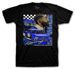Retro 5 Racer Blue Crenshaw Racing Shirt