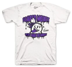 Retro 4 Purple Metallic Scared Money Shirt