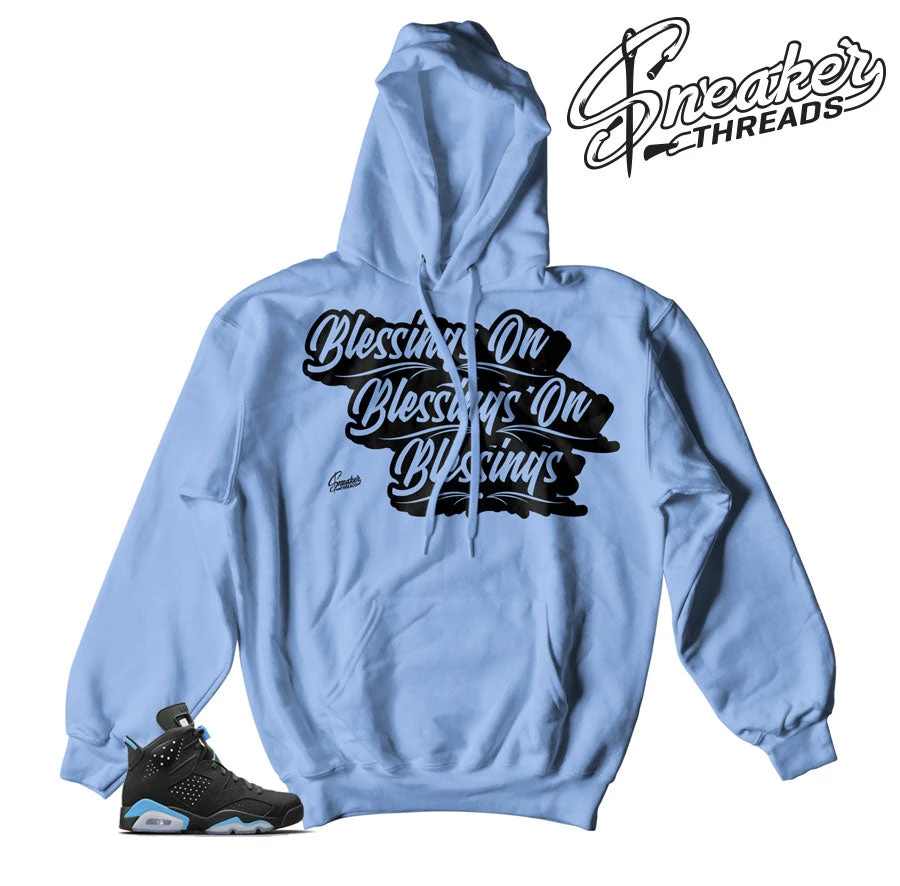 Retro 6 University Blue Blessings Hoody 4 Retro 6 University Blue Blessings Hoody - Image 2