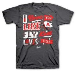 Retro 12 Dark Grey Love Kicks Shirt