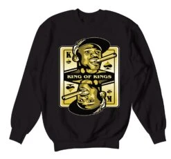 Retro 13 Gold Glitter King Of Kings Sweater
