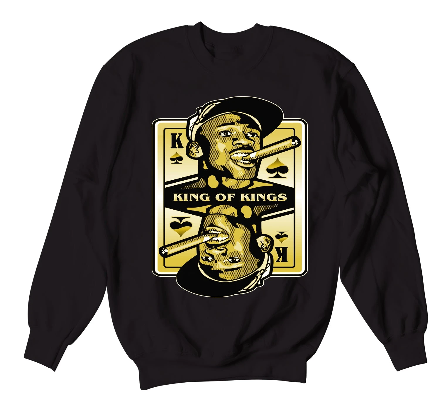 Retro 13 Gold Glitter King Of Kings Sweater 3 Retro 13 Gold Glitter King Of Kings Sweater