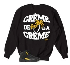 Retro 12 Black Taxi Creme Sweater