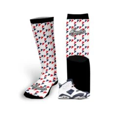 Retro 6 Olympic All Over Socks