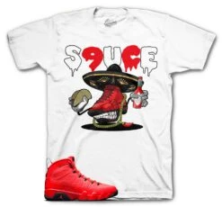 Retro 9 Chile Red Sauce Kicks Shirt -Sneaker Threads Shop Jordan 9 chile red sneaker tees