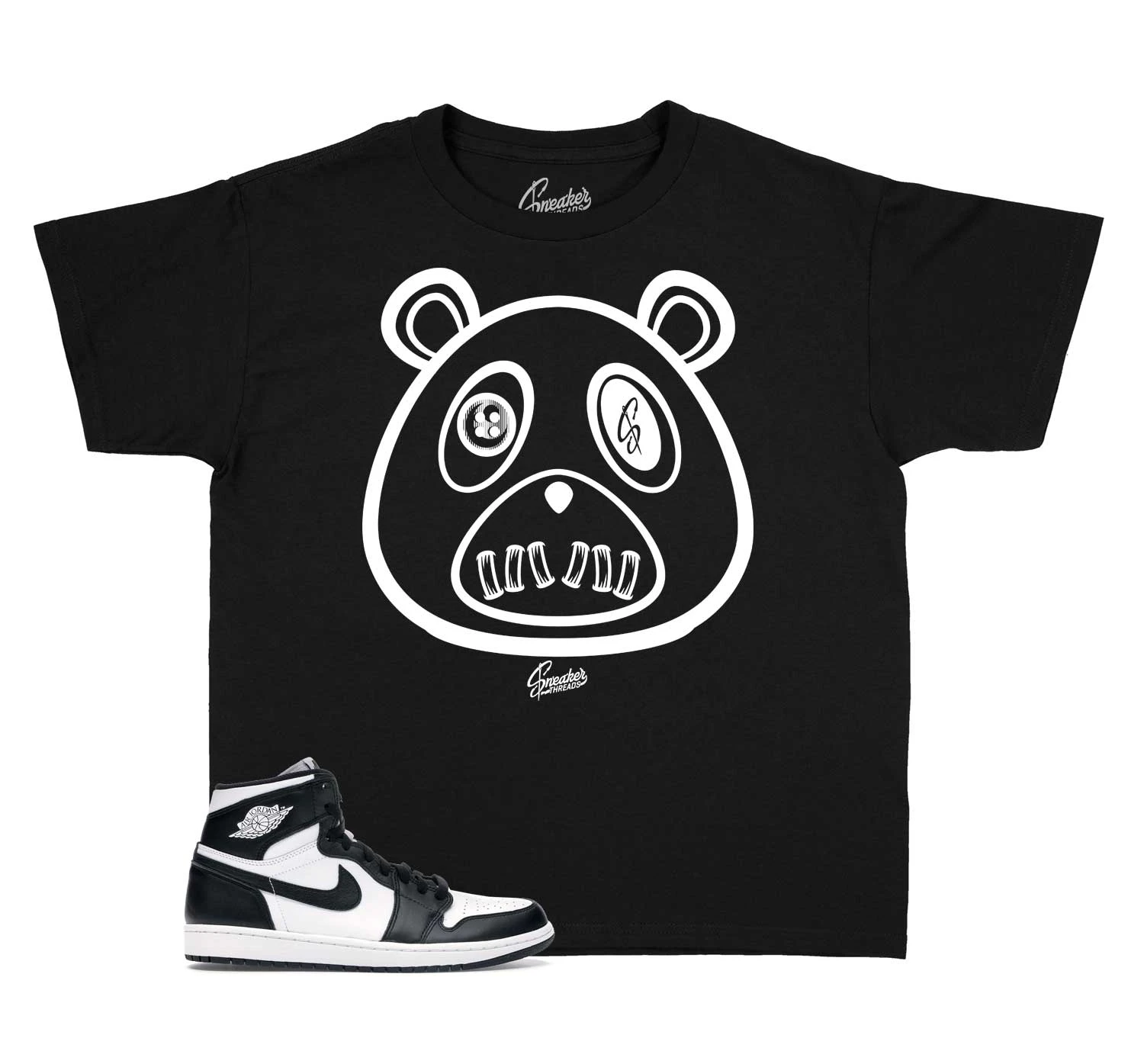 Kids - Black White 1 ST Bear Shirt 3 Kids - Black White 1 ST Bear Shirt