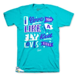 Retro 8 White Aqua Love Kicks Shirt