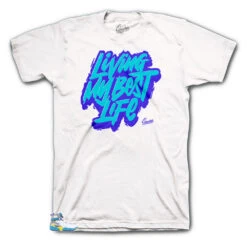 Retro 8 White Aqua Livin Life Shirt