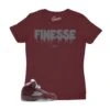 Womens - Burgundy 5 Finesse Shirt -Sneaker Threads Shop WOMENS JORDAN 5 BURGUNDY shirt