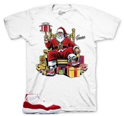 Retro 11 Cherry Santa Wish Shirt -Sneaker Threads Shop cherry 11 sneaker tees