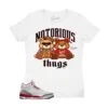 Womens - Retro 3 Cardinal Red Thug Bears Shirt 1 Womens - Retro 3 Cardinal Red Thug Bears Shirt -Sneaker Threads Shop girls sneaker tees thug bears
