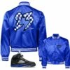 Retro 5 Racer Blue Checkered Satin Jacket -Sneaker Threads Shop jacket1