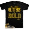 Retro 1 Black Gold Glitters Shirt 1 Retro 1 Black Gold Glitters Shirt -Sneaker Threads Shop jordan 1 og metallic gold sneaker tee