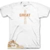 Retro 1 Praline Greatness Cross Shirt -Sneaker Threads Shop jordan 1 praline tee