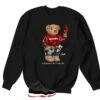 Retro 11 Bred Cheers Bear Sweater -Sneaker Threads Shop jordan 11 bred velvet sweater 3