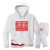 Retro 11 Cherry Crest Hoodie Jogger Set -Sneaker Threads Shop jordan 11 cherry jogger tracksuit