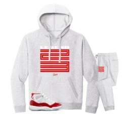 Retro 11 Cherry Crest Hoodie Jogger Set