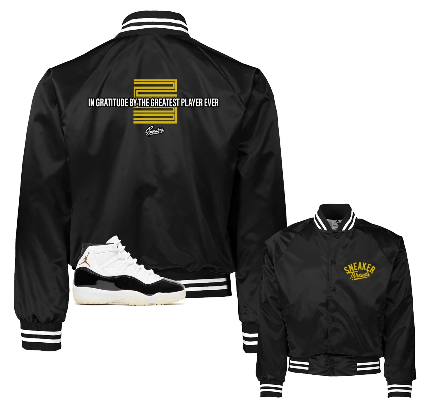 Retro 11 Gratitude DMP Greatest Player Satin Jacket 3 Retro 11 Gratitude DMP Greatest Player Satin Jacket