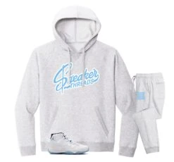 Retro 11 Legend Blue Sneaker Threads Hoodie Jogger Set