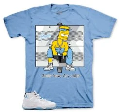 Retro 11 Legend Blue Smile Now Cry Later Shirt -Sneaker Threads Shop jordan 11s columbia legend blue sneaker shirt 403454b9 7db9 4caa a1d4 9889c0307b1f