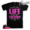 Retro 12 Deadly Pink My Life Shirt -Sneaker Threads Shop jordan 12 black pink shirt match deadly pink