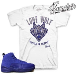 Retro 12 Royal Blue Lone Wolf Shirt