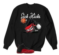 Retro 12 Flu Game Fly Kicks Sweater