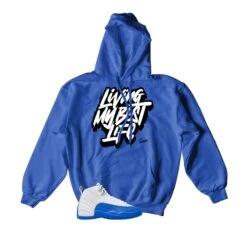 Retro 12 Blueberry Living Best Life Hoody