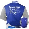 Retro 12 Blueberry Goat Varsity Jacket -Sneaker Threads Shop jordan 12 game royal blueberry jackets match