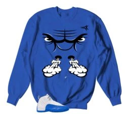 Retro 12 Blueberry Raging Face Sweater