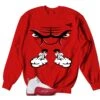 Retro 12 Cherry Raging Face Sweater -Sneaker Threads Shop jordan 12s cherry sweaters match