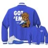 Retro 12 Blueberry Got Em Insulated Jacket -Sneaker Threads Shop jordan 12s game royal blueberry jackets