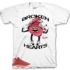Retro 13 Dune Red Broken Heart Shirt -Sneaker Threads Shop jordan 13 dune red sneaker shirts
