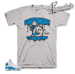Retro 13 Blue Italy Scared Money Shirt