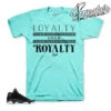 Retro 13 Mint Loyalty Over Royalty Shirt -Sneaker Threads Shop jordan 13 mint foam tee match retro 13 mints