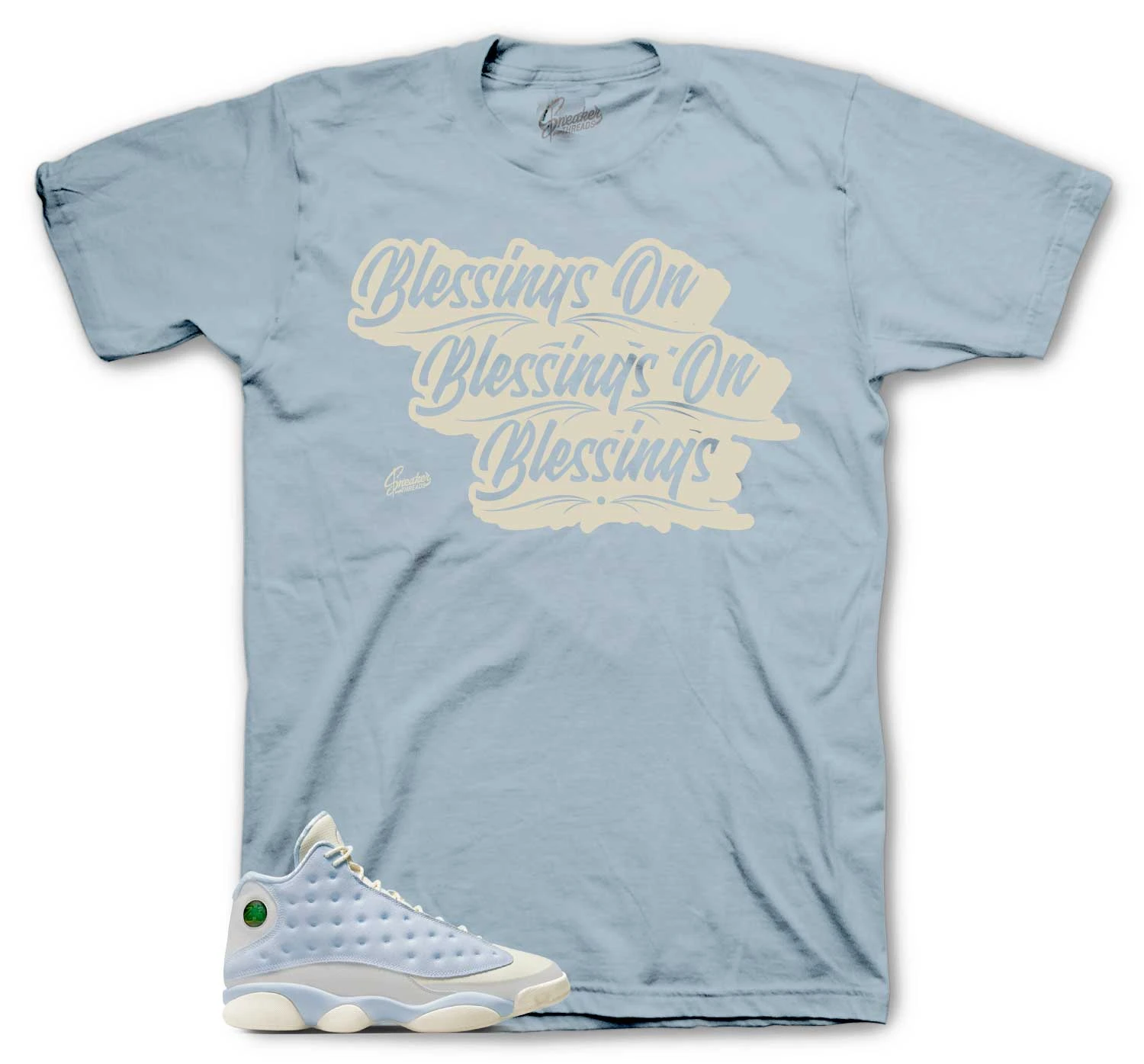 Retro 13 Celestine Blue Blessings Shirt 3 Retro 13 Celestine Blue Blessings Shirt