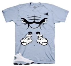 Retro 13 Blue Grey Raging Face Shirt