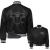 Retro 3 Black Cat War Bully Satin Jacket 2 Retro 3 Black Cat War Bully Satin Jacket -Sneaker Threads Shop jordan 3 black cat jackets match