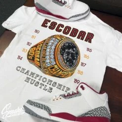 Retro 3 Cardinal Red Champ Hustle Shirt 9 Retro 3 Cardinal Red Champ Hustle Shirt -Sneaker Threads Shop jordan 3 cardinal sneaker tees and outfits
