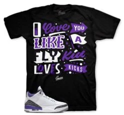 Retro 3 Dark Iris Love Kicks Shirt