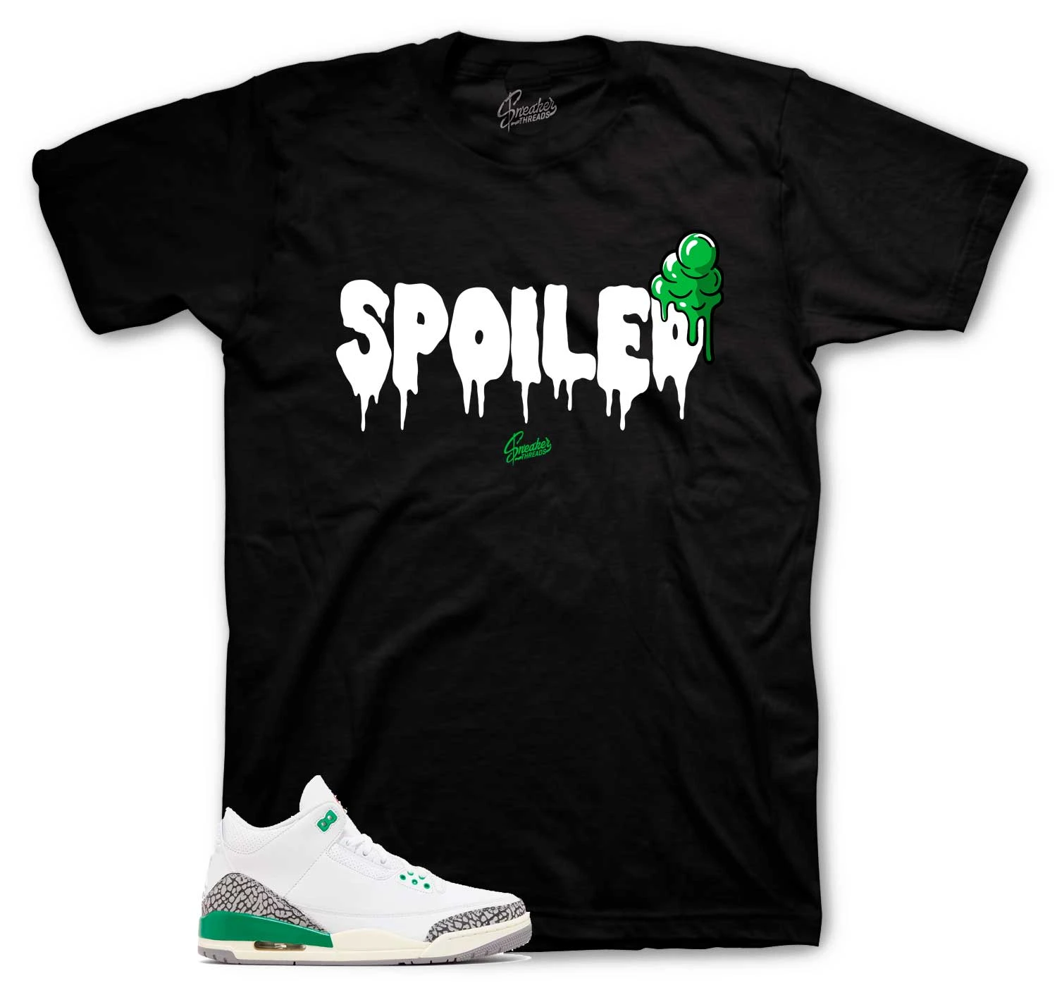 Retro 3 Lucky Green Spoiled Shirt 3 Retro 3 Lucky Green Spoiled Shirt