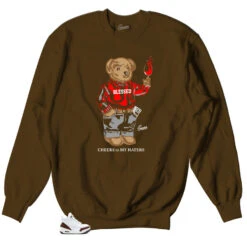 Retro 3 Mocha Cheers Bear Sweater