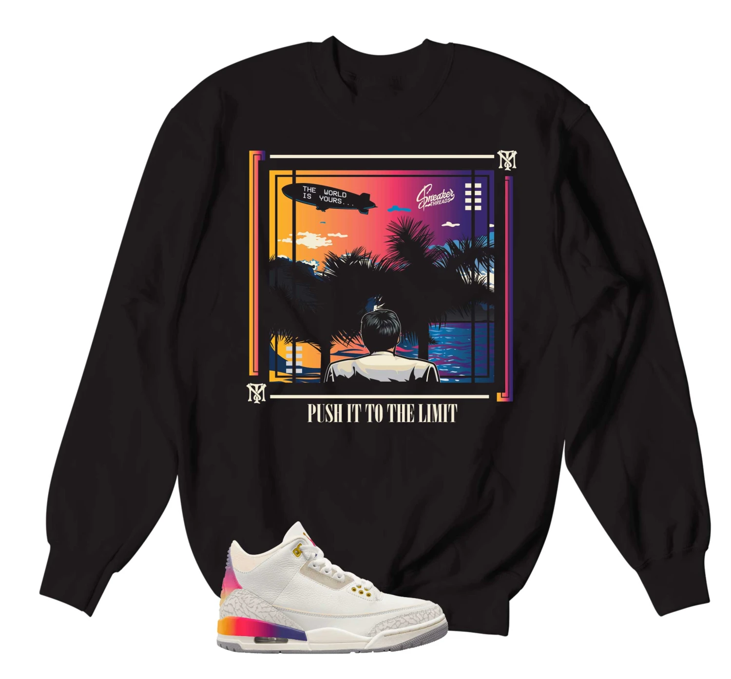 Retro 3 Sunset World Is Yours Sweater 3 Retro 3 Sunset World Is Yours Sweater