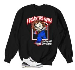 Retro 3 Cement Gray Play To Win Sweater