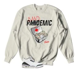 Retro 3 Cement Gray Bandemic Sweater