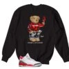 Retro 3 Fire Red Cheers Bear Sweater -Sneaker Threads Shop jordan 3s fire red crewnecks