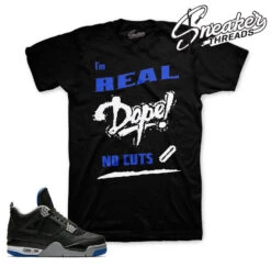 Retro 4 Black Royal No Cuts Shirt