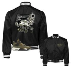 Retro 4 Craft Olive Born To Ill Satin Jacket